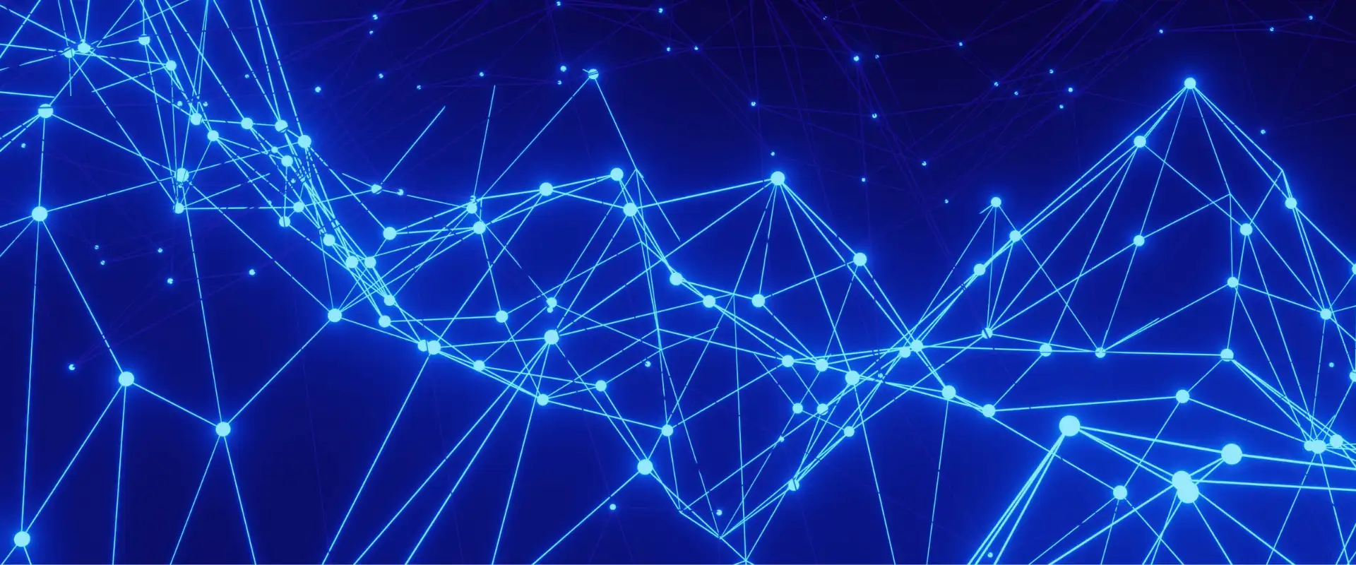 blue connected points of light background